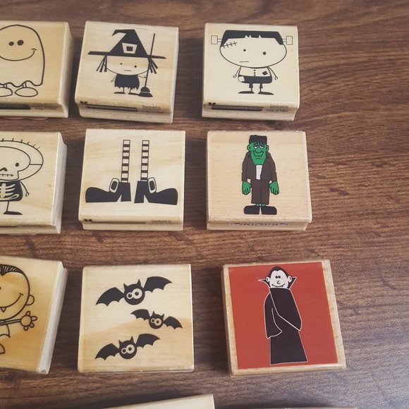 Craftsmart Halloween Rubber Stamps Assorted Set of 16 Unused - Picture 3 of 5